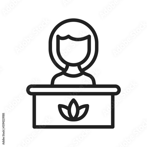 Spa Receptionist icon vector image. Suitable for mobile apps, web apps and print media.