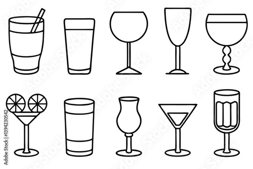 Sazerac Line Art Illustration Creative Design for Modern Artwork  