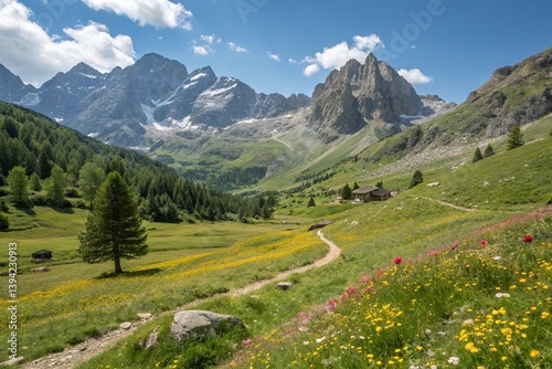 Alpine landscapes Dondena Aosta Valley Italy
