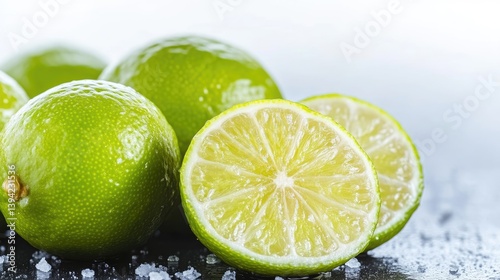 Fresh limes, close-up