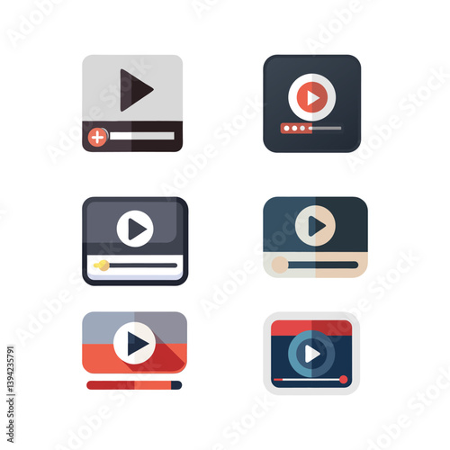 Modern Video Control Illustration.
