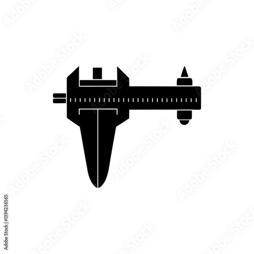 Digital Caliper silhouette vector