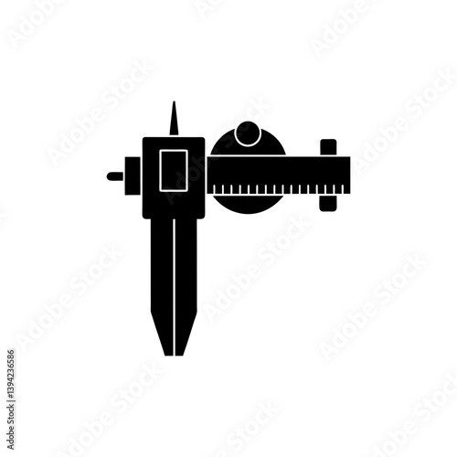 Digital Caliper silhouette vector