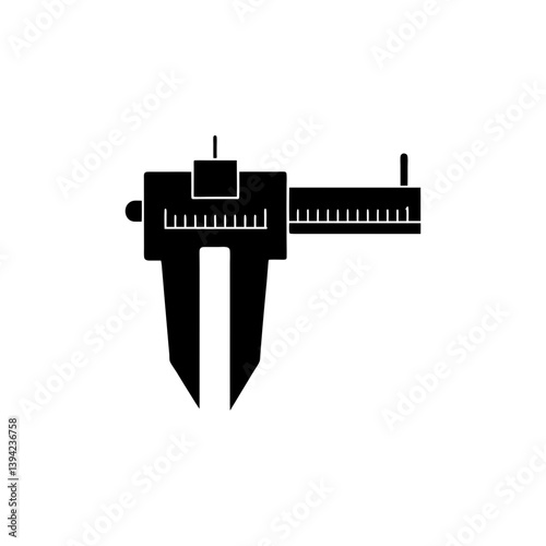 Digital Caliper silhouette vector
