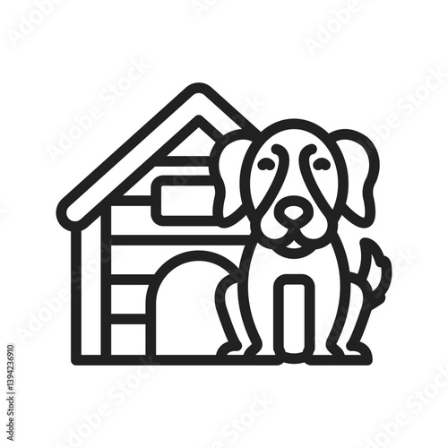 Pet House icon vector image. Suitable for mobile apps, web apps and print media.