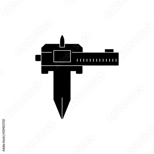 Digital Caliper silhouette vector
