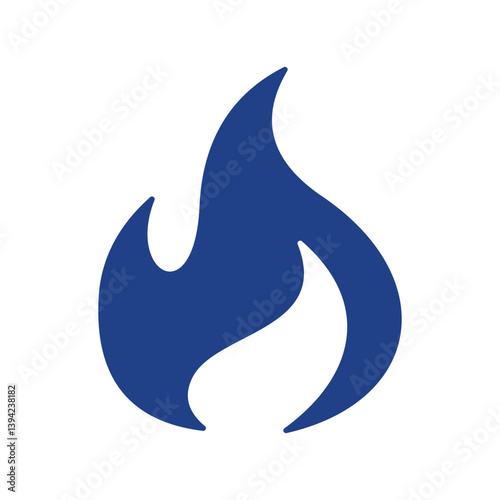 Fire Blue Icon Vector Illustration.