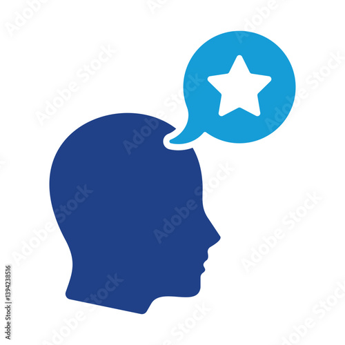 Desire Blue Icon Vector Illustration.