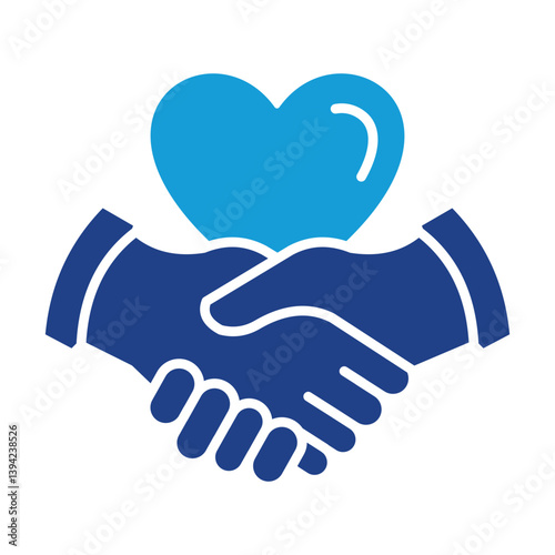 Dedication Blue Icon Vector Illustration.