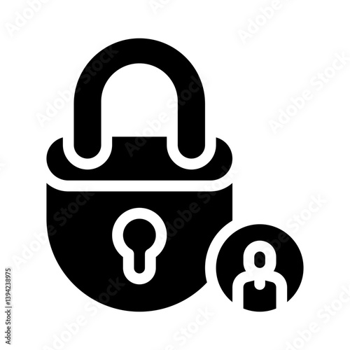 access control glyph icon