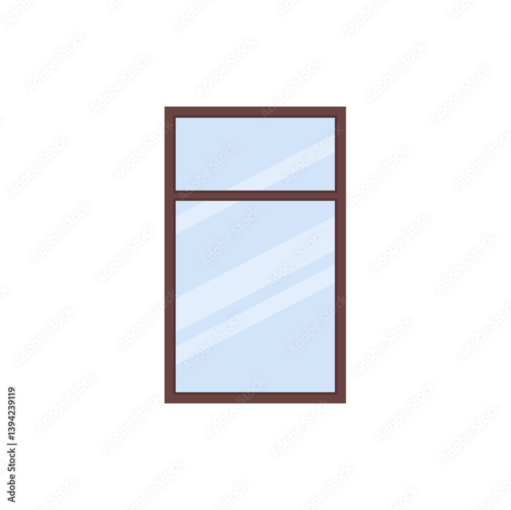 Window frame cartoon. shine glossy, clear plastic, sign wall window frame. Vector illustration Window frame cartoon. shine glossy, clear plastic, sign wall window frame. Vector illustration