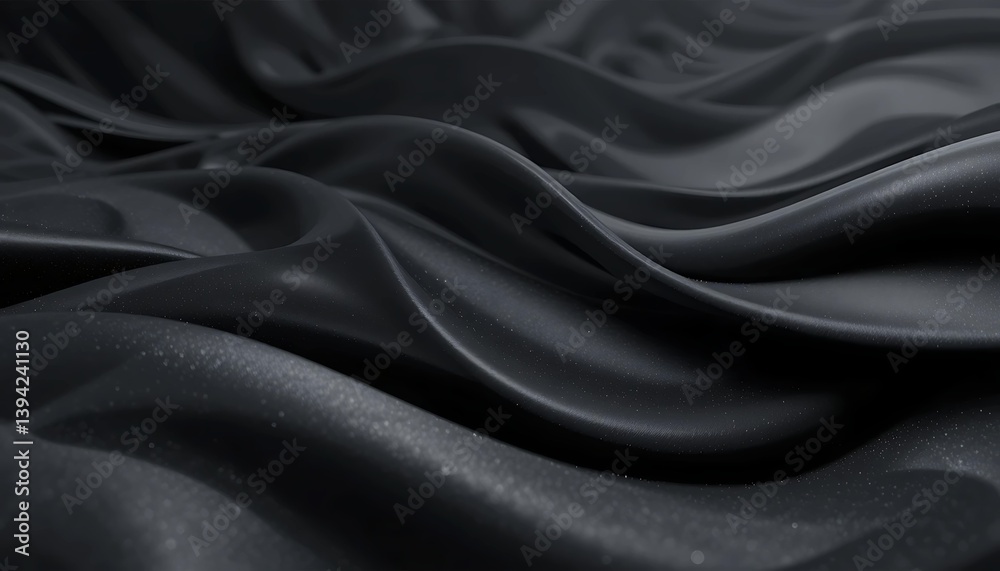 Fototapeta premium Black Dark Abstract Waves Background