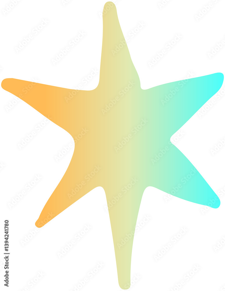 Obraz premium Star gradient doodle icon