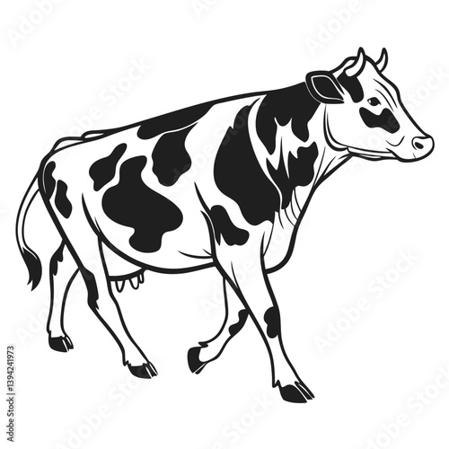cow cartoon coloring page