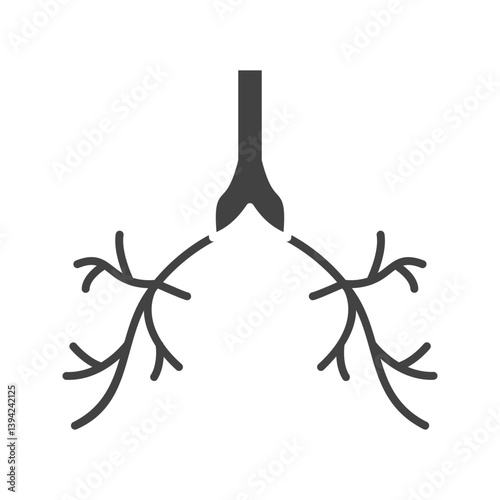 Bronchia icon vector image. Suitable for mobile apps, web apps and print media.