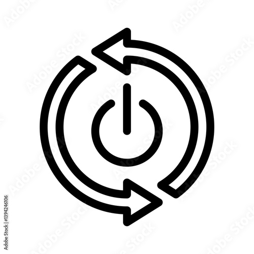 reboot line icon