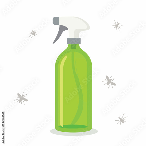 Modern eco-friendly insect repellent spray bottle, minimalist design