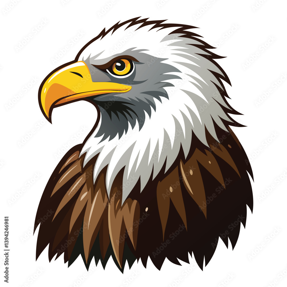Obraz premium Eagle isolated on white background