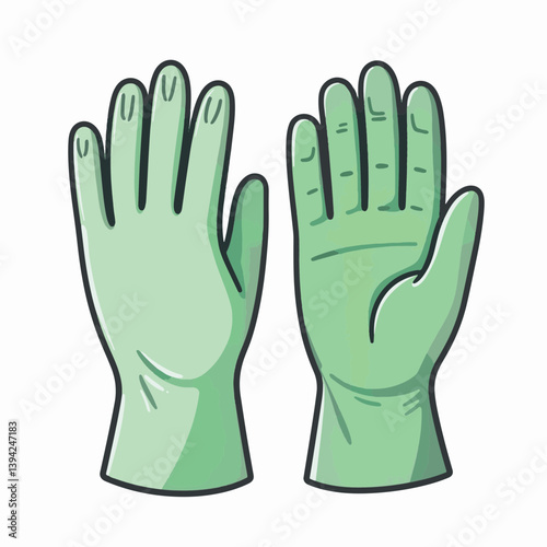 Gardening gloves displayed flat on white background, nurturing nature