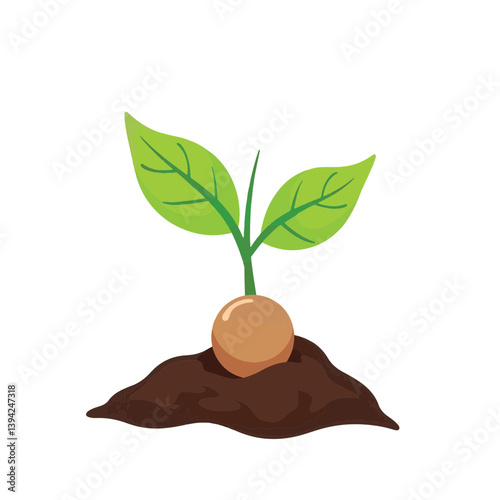 Young seedling sprouting in rich soil, symbolizing new growth