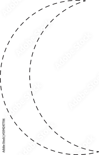 moon tracing shape outline