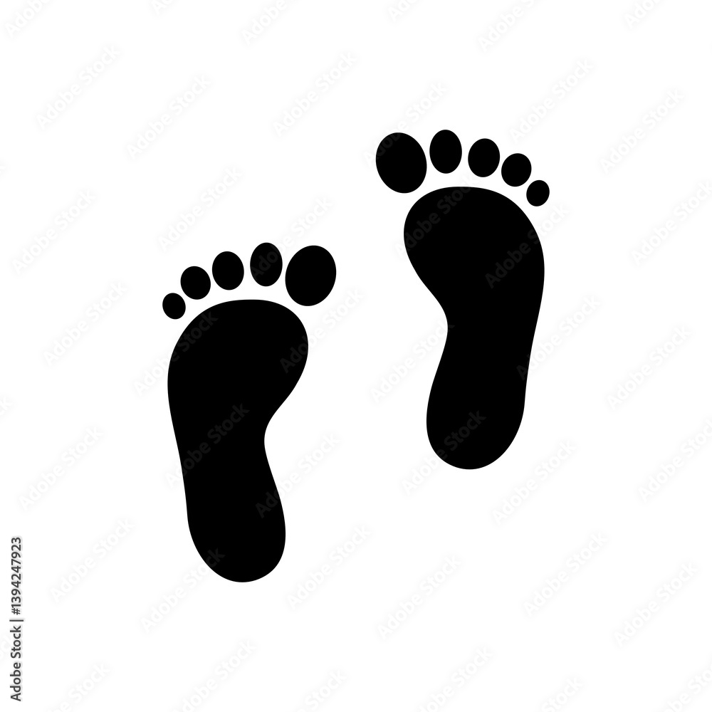 Footprint icon isolate on transparent background.	
