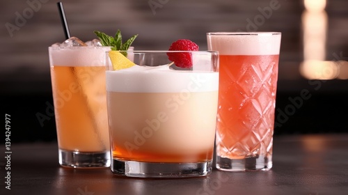 Wallpaper Mural Three refreshing cocktails.  Different flavors and garnishes Torontodigital.ca