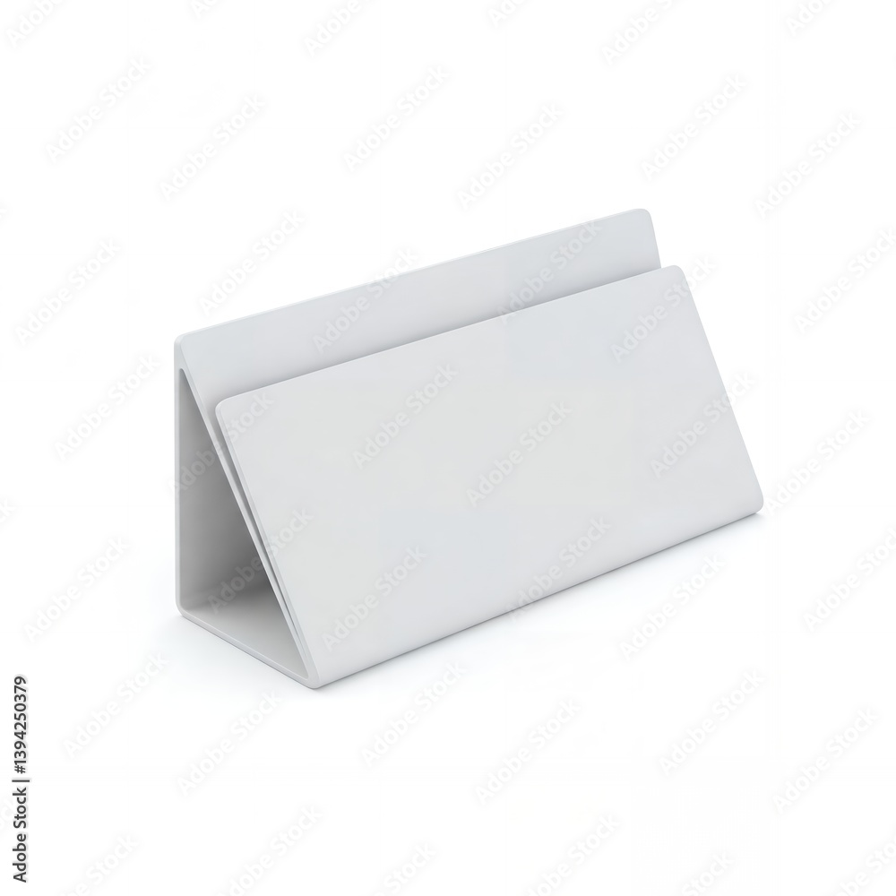 Isolated empty business card holder, White Business Card Holder on white background Isolated empty business card holder, White Business Card Holder on white background
