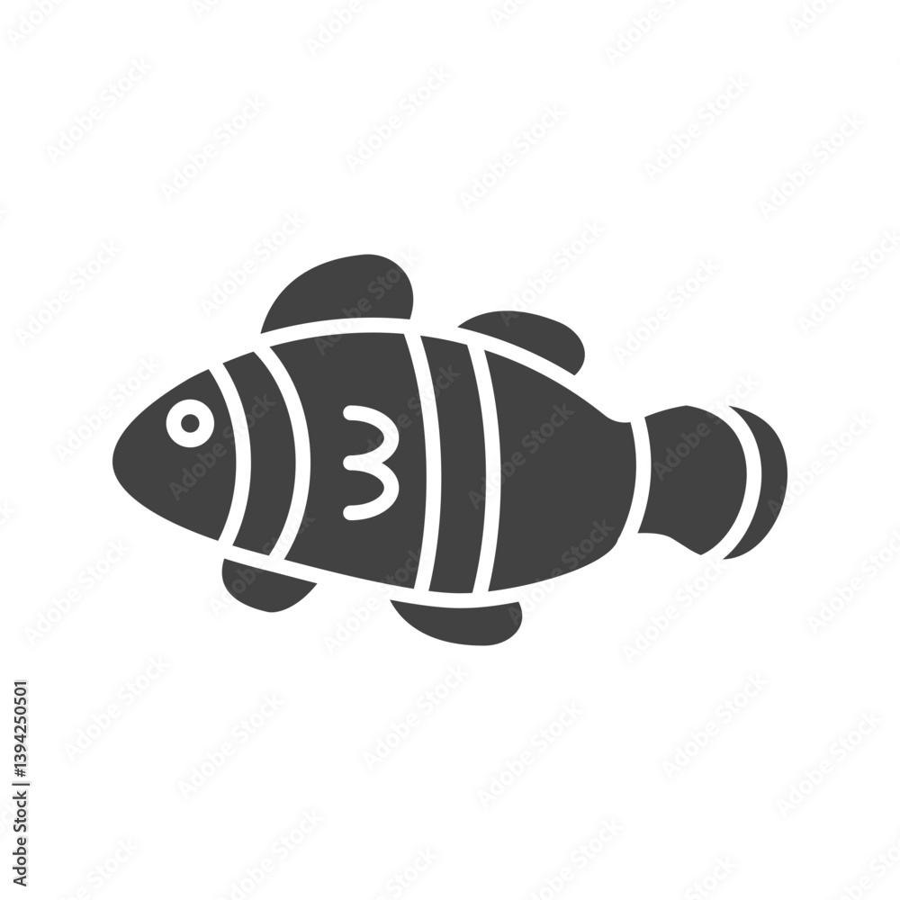 Obraz premium Clown Fish icon vector image. Suitable for mobile apps, web apps and print media.