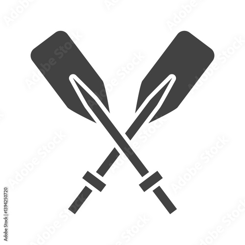 Oars icon vector image. Suitable for mobile apps, web apps and print media.
