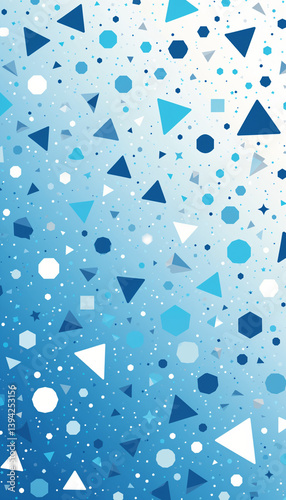 Chaotic abstract background made of sharp-edged, random geometric shapes in solid bold colors. Flat, vector-style with no gradients or soft effects.