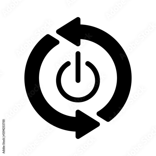 reboot glyph icon