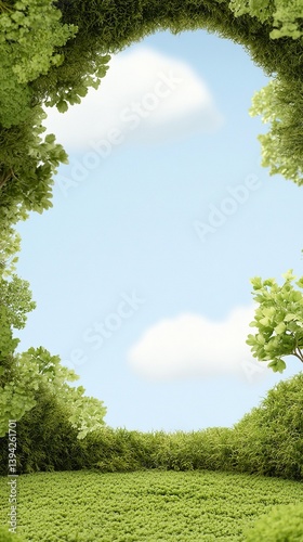 A serene view of a vibrant ...