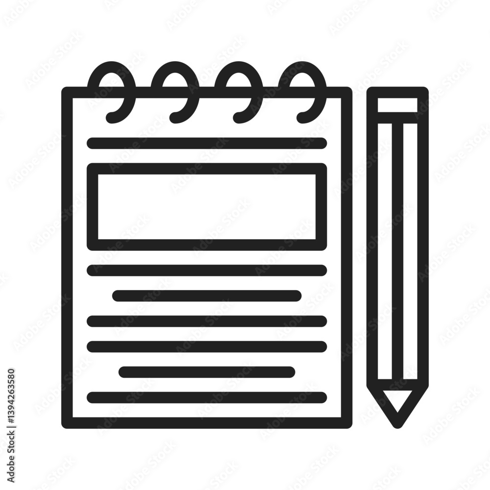 Write Notes icon vector image. Suitable for mobile apps, web apps and print media. Write Notes icon vector image. Suitable for mobile apps, web apps and print media.