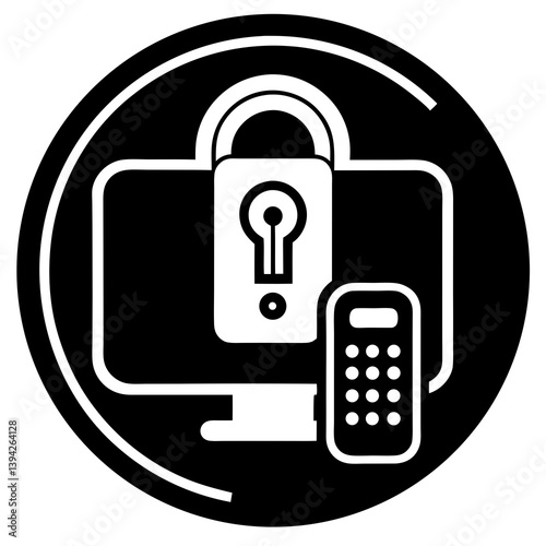 Remote Access Premium modern thin line  Icon Image, Stock Photo, and Vector