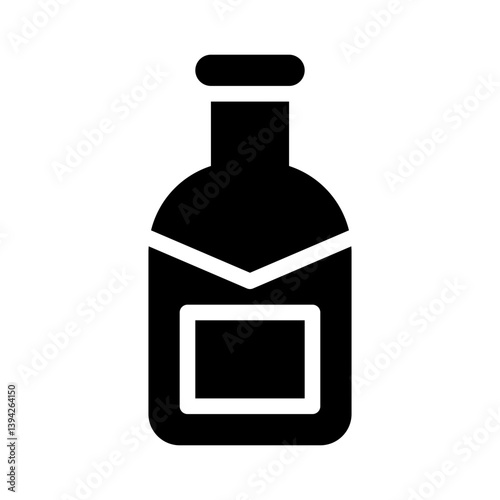 glass bottle glyph icon