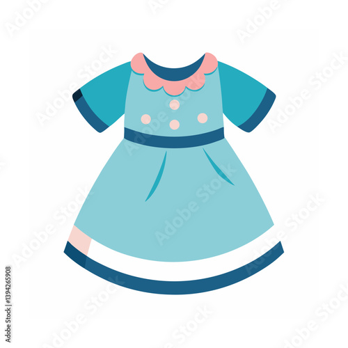 Kids dressed on vector art illustration 