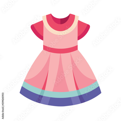 Kids dressed on vector art illustration 