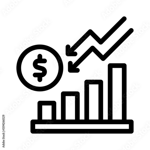 bankrupt line icon