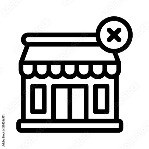closed store line icon