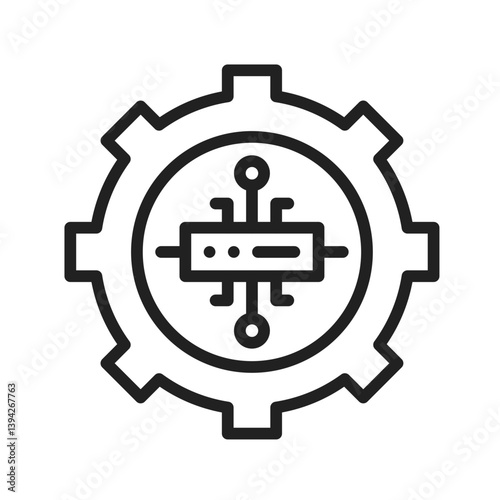 Server Settings icon vector image. Suitable for mobile apps, web apps and print media.