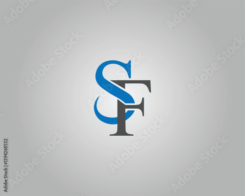 Letter SF or FS Monogram Abstract Logo Design Vector Template.