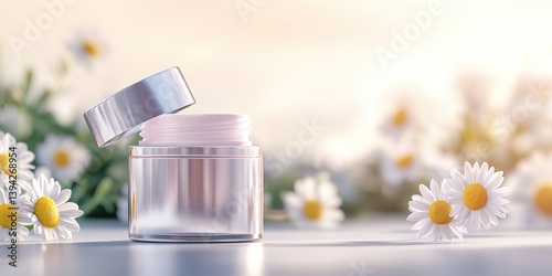 The cosmetic jar is elegant...