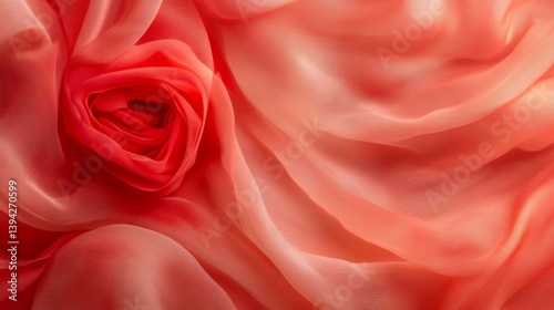 Red And Orange Rose Fabric Texture Background