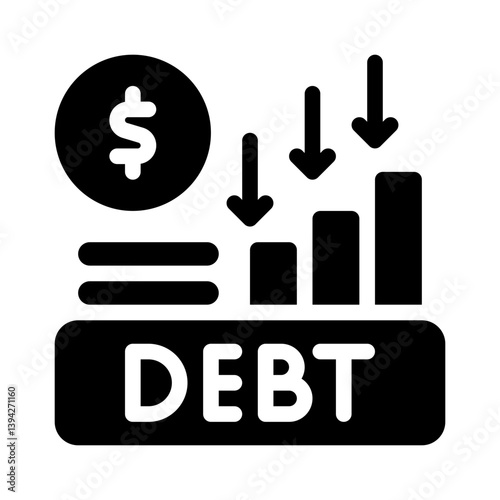 debt glyph icon