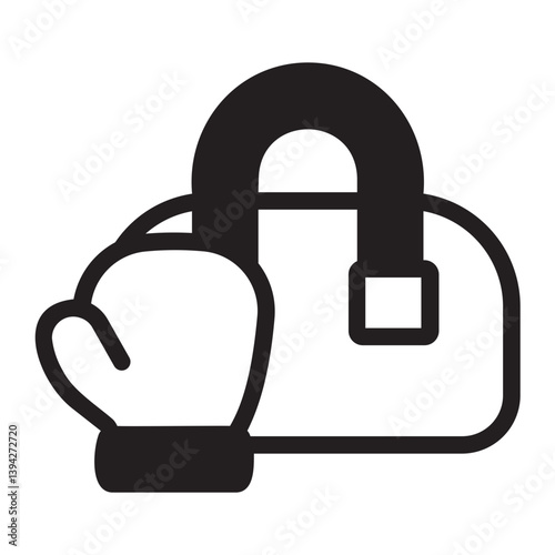 duffle bag glyph icon