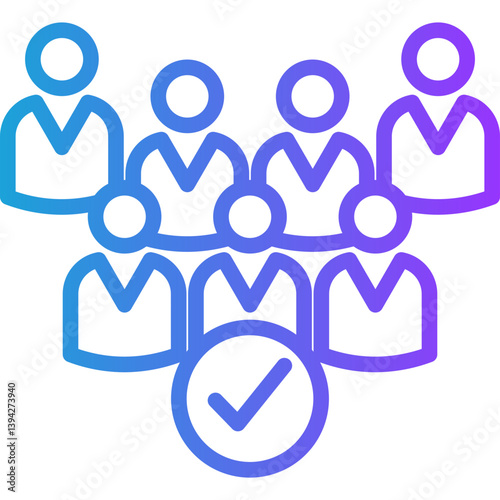 Participant line gradient icon
