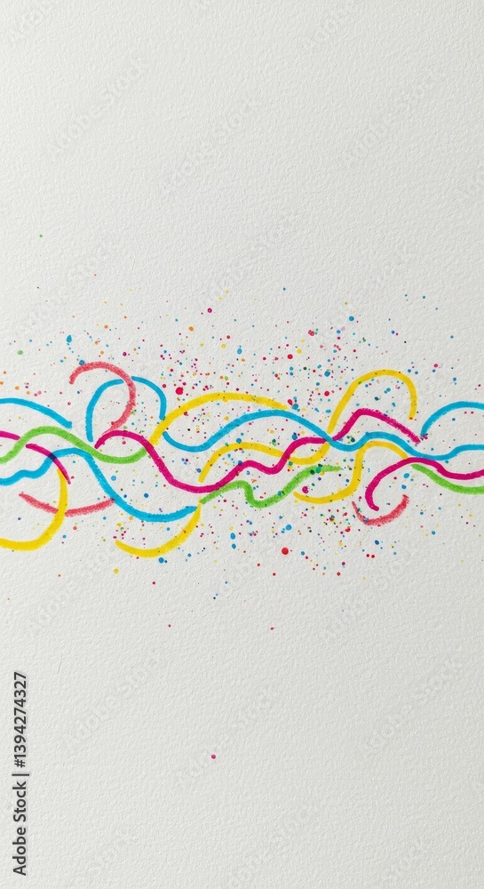 Fototapeta premium Colorful abstract paint swirls on textured background