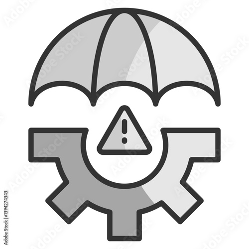 Risk Mitigation Icon Element For Design