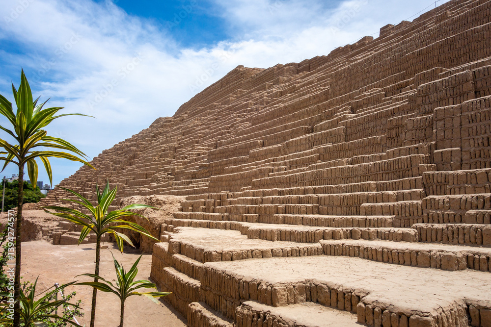 Huaca Pucllana Pyramid in Lima, Peru